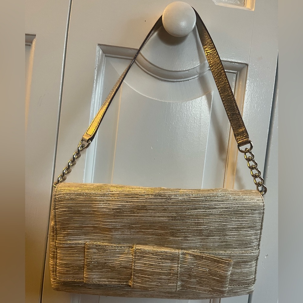 Kate Spade gold evening bag